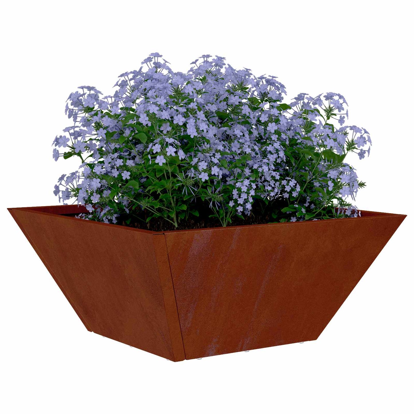 Vidaxl tuin bloempot roestig 35 x 35 x 15 cm cortenstaal