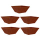 Vidaxl tuin bloempot 5 pcs roestig 35 x 35 x 15 cm cortenstaal
