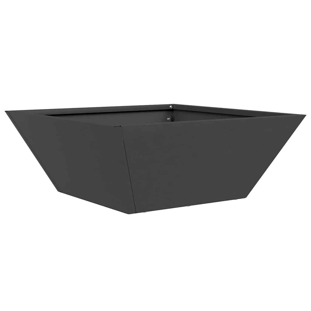 Vidaxl macetero de jardín negro 40 x 40 x 15 cm acero laminado en frío