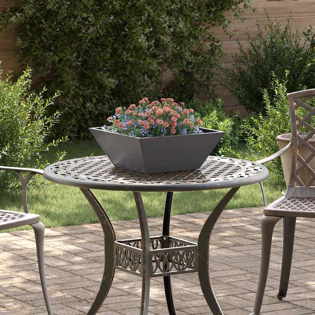 Vidaxxl macetero de jardín 5 piezas negro 40 x 40 x 15 cm acero laminado en frío