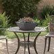 Vidaxxl macetero de jardín 5 piezas negro 40 x 40 x 15 cm acero laminado en frío