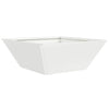 Vidaxl tuin bloempot wit 40 x 40 x 15 cm koudgewalst staal