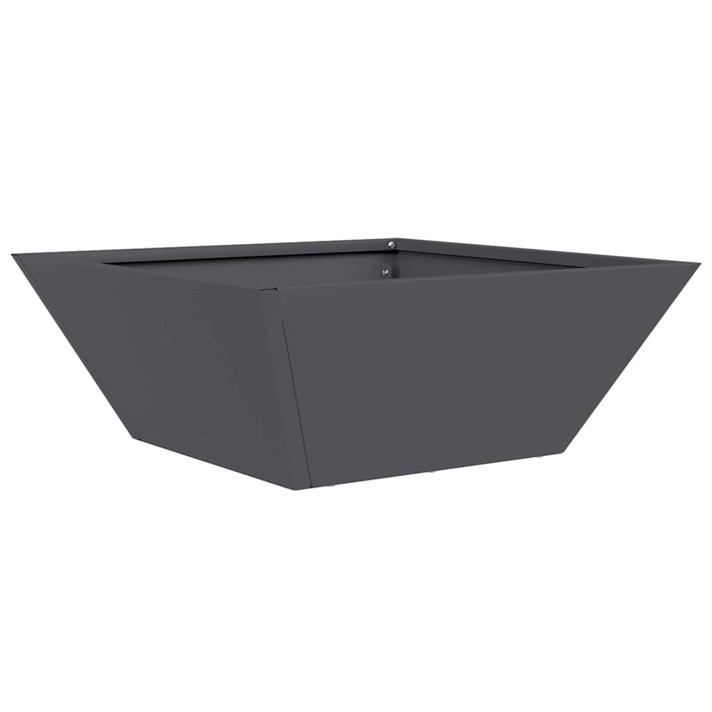Vidaxl macetero de jardín antracita 40 x 40 x 15 cm acero laminado en frío