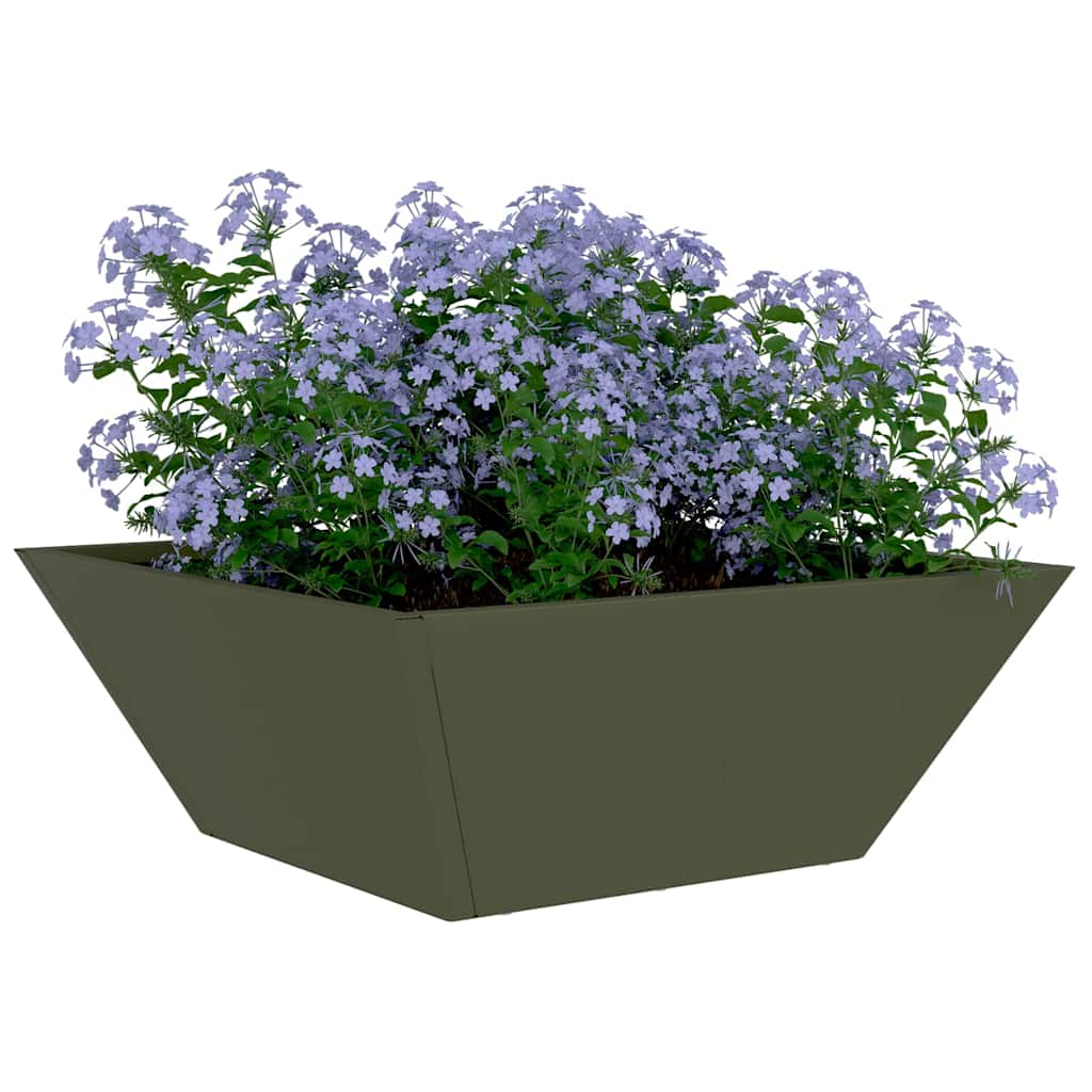 Vidaxl tuin bloempot 5 pcs olijf groen 40 x 40 x 15 cm