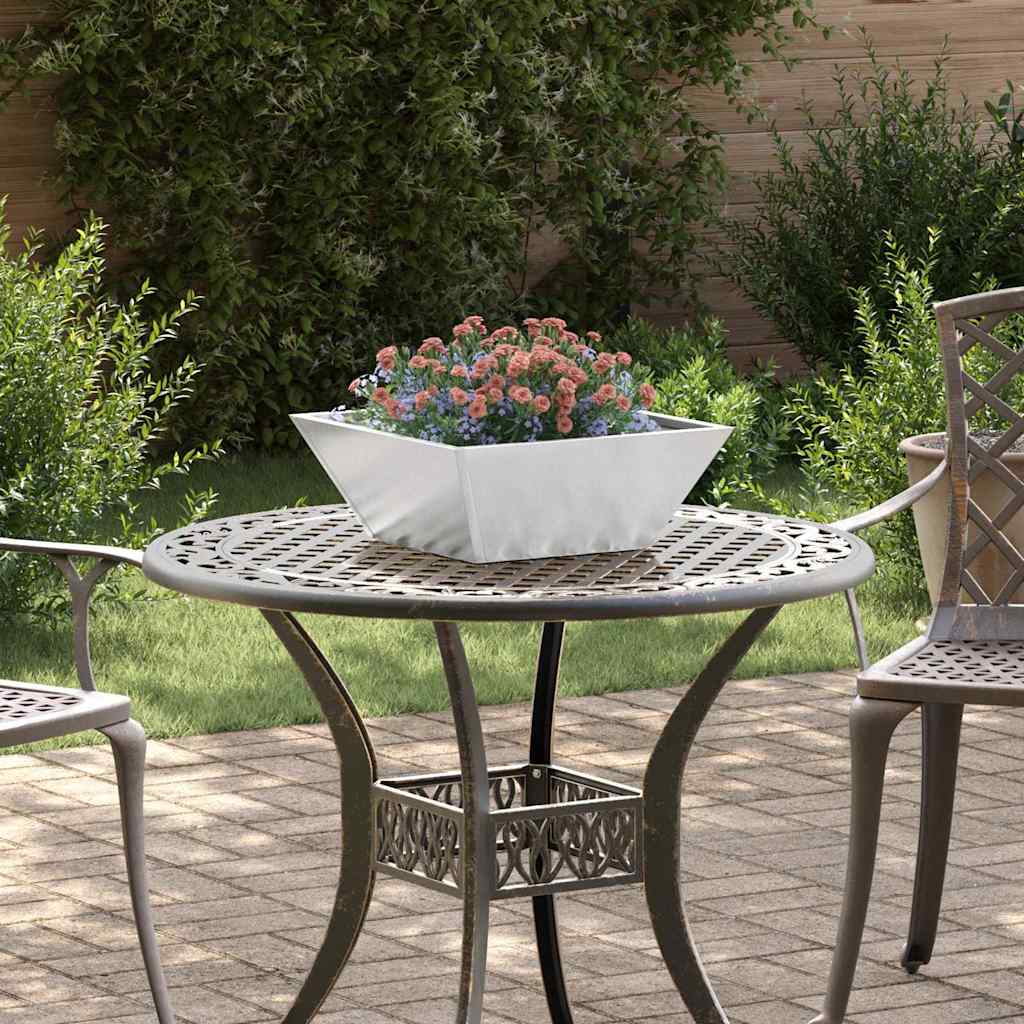 VidaXL macetero de jardín 5 piezas plateado 40 x 40 x 15 cm acero inoxidable