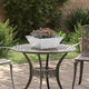 VidaXL macetero de jardín 5 piezas plateado 40 x 40 x 15 cm acero inoxidable