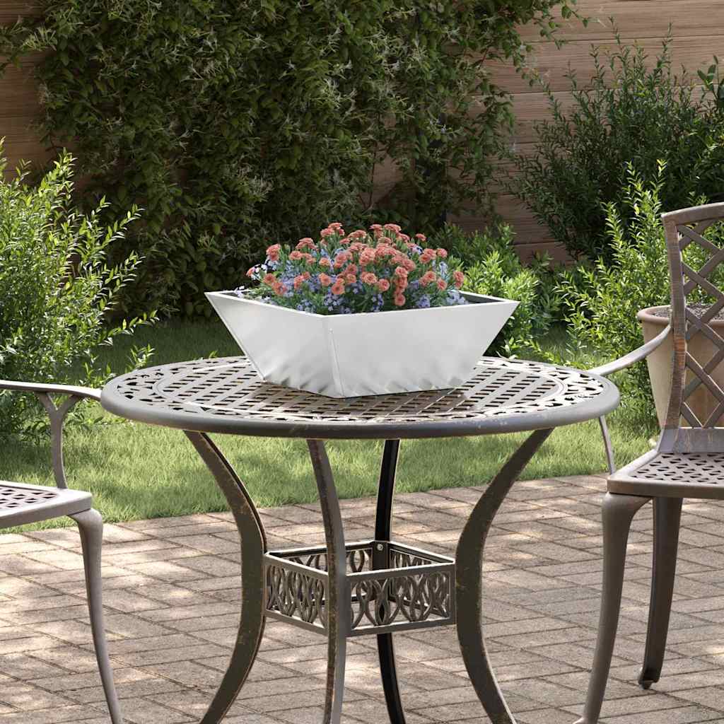 Vidaxl tuin bloempot 5 pcs zilver 40 x 40 x 15 cm gegalvaniseerd staal