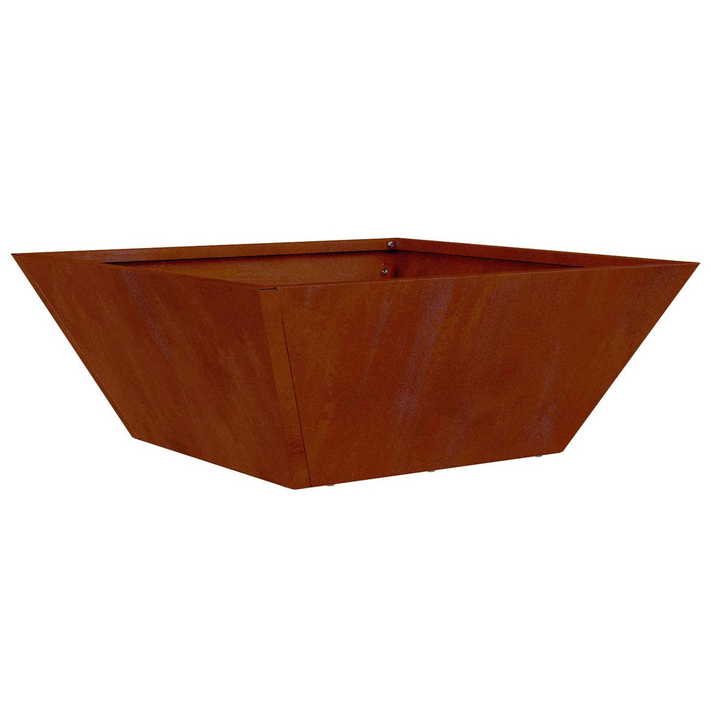 Vidaxl macetero de jardín oxidado 40 x 40 x 15 cm acero corten