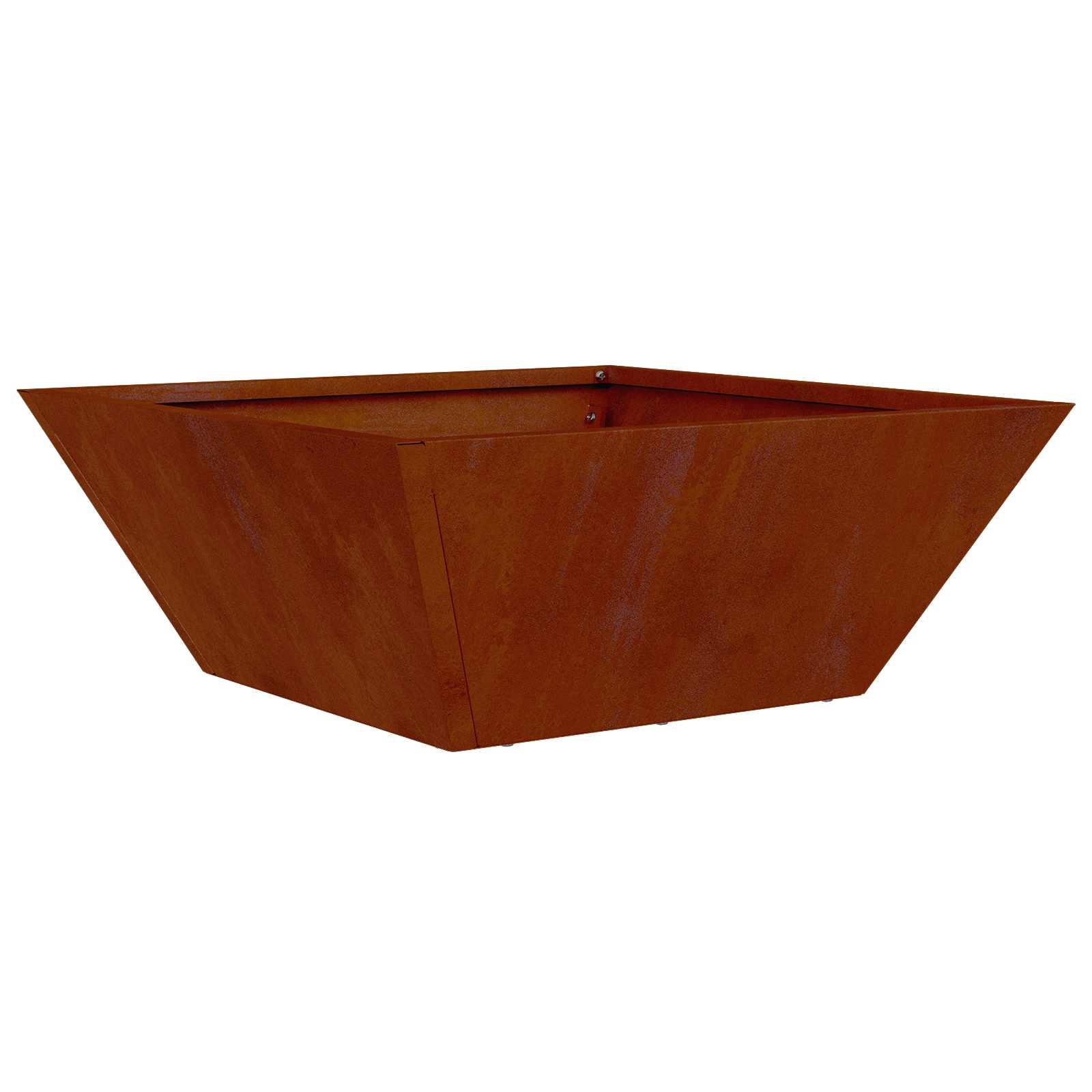 Vaso da fiori da giardino Vidaxl arrugginito 40 x 40 x 15 cm in acciaio corten