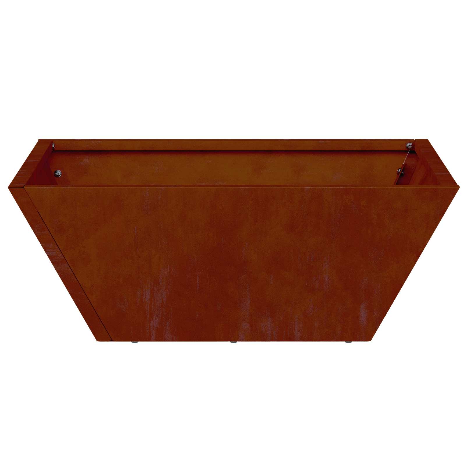 Vaso da fiori da giardino Vidaxl arrugginito 40 x 40 x 15 cm in acciaio corten