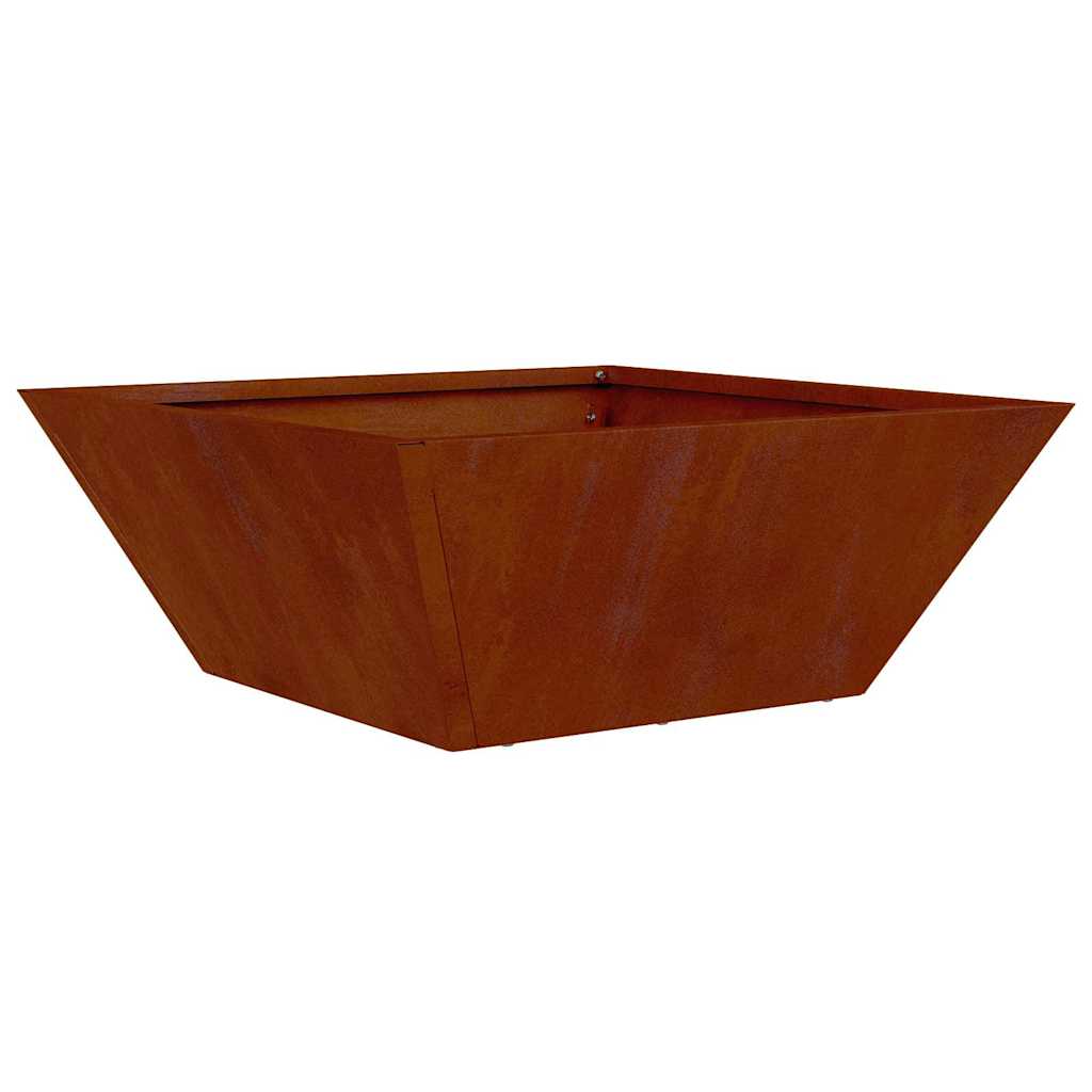 Vidaxl tuin bloempot 5 pcs roestig 40 x 40 x 15 cm cortenstaal