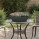 Vidaxl macetero de jardín negro 50 x 50 x 15 cm acero laminado en frío