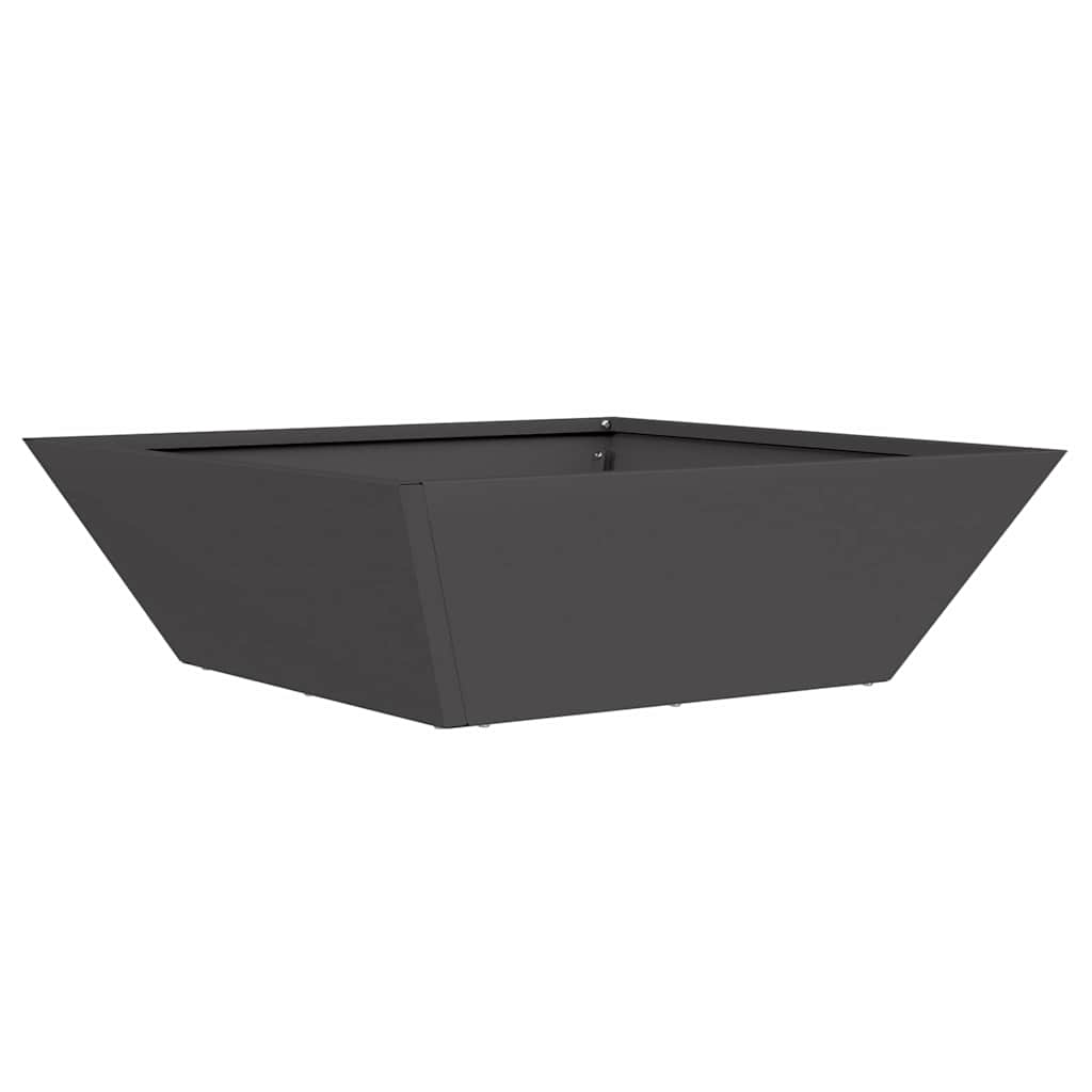 Vidaxl macetero de jardín negro 50 x 50 x 15 cm acero laminado en frío