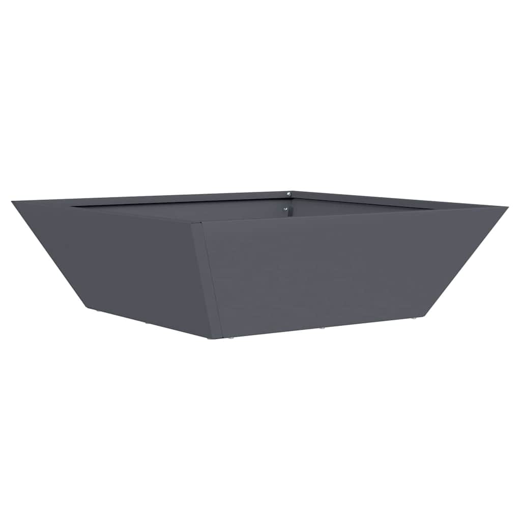 Vidaxl macetero de jardín antracita 50 x 50 x 15 cm acero laminado en frío