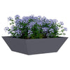 Vidaxl tuin bloempot 5 pcs antraciet 50 x 50 x 15 cm koudgewalst staal