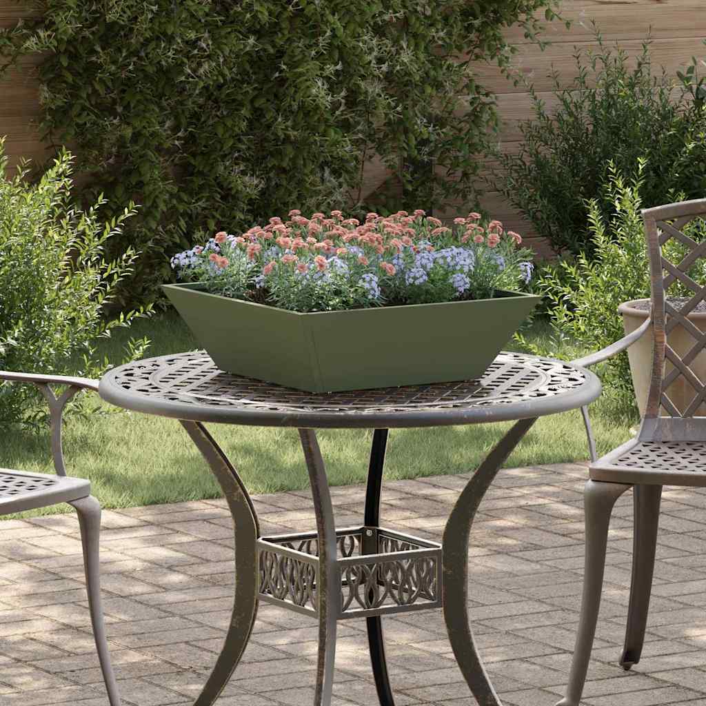 Vidaxl tuin bloempot 5 pcs olijf groen 50 x 50 x 15 cm