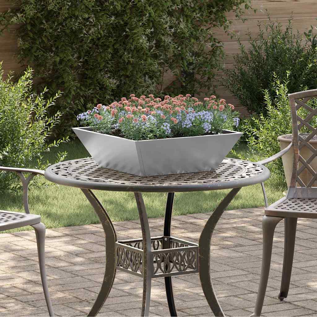 Vidaxl tuin bloempot 5 pcs zilver 50 x 50 x 15 cm gegalvaniseerd staal