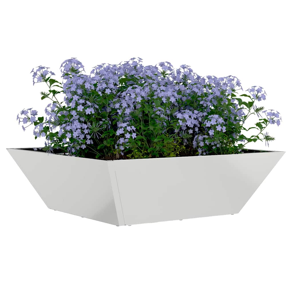 Vidaxl tuin bloempot 5 pcs zilver 50 x 50 x 15 cm gegalvaniseerd staal