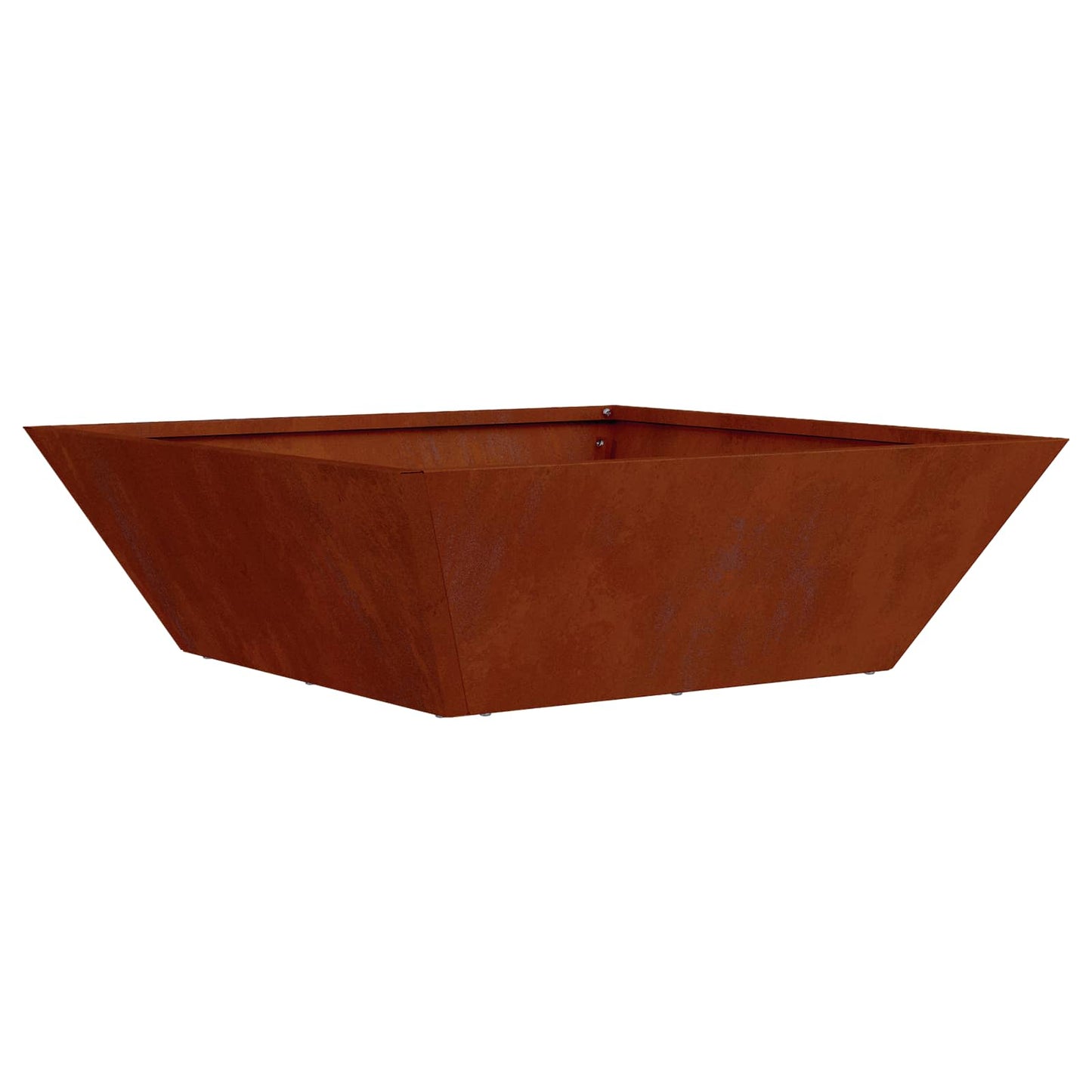 Vidaxl tuin bloempot roestig 50 x 50 x 15 cm cortenstaal