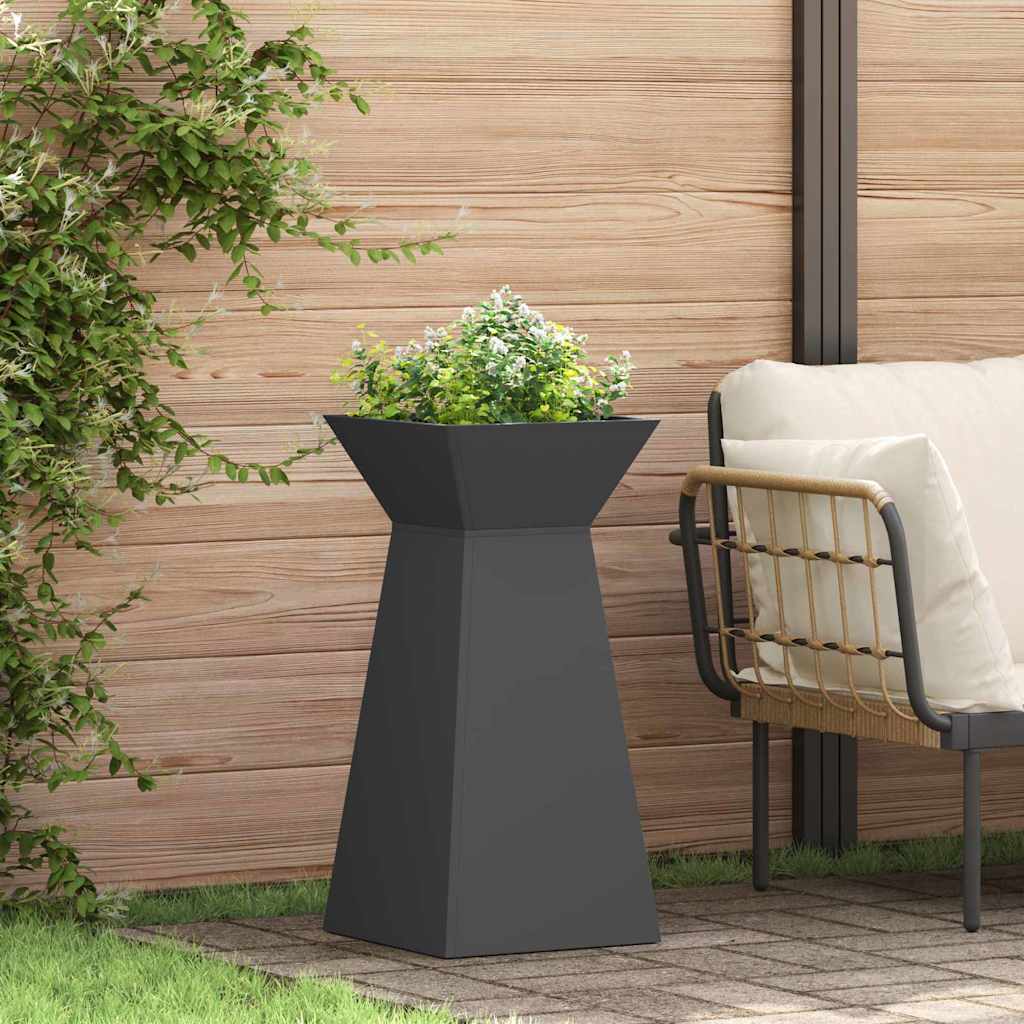 VidaXL macetero de columna 2 piezas negro 35 x 35 x 73 cm