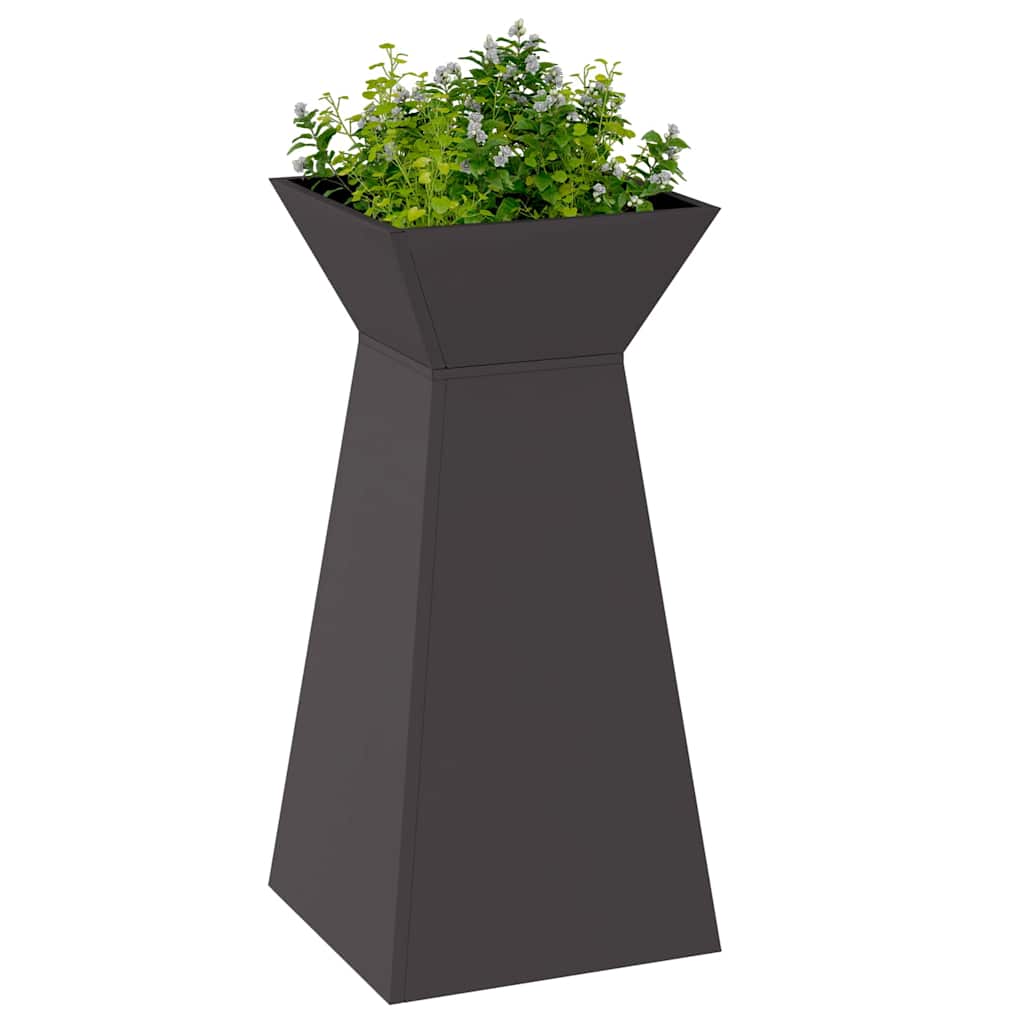 VidaXL macetero de columna 2 piezas negro 35 x 35 x 73 cm