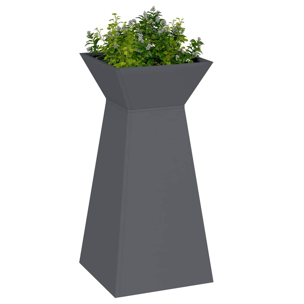 Vidaxl pilaar plantenbak antraciet 35 x 35 x 73 cm