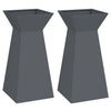 Fioriera a colonna Vidaxxl 2 pezzi antracite 35 x 35 x 73 cm