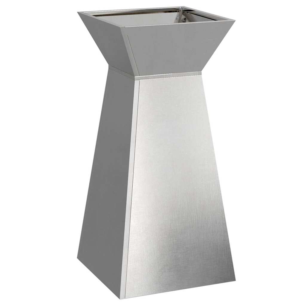 Fioriera a colonna VidaXL argento 35 x 35 x 73 cm in acciaio inossidabile