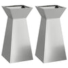 Fioriera a colonna VidaXL 2 pezzi argento 35 x 35 x 73 cm