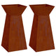 VidaXL macetero de columna 2 piezas plateado 35 x 35 x 73 cm