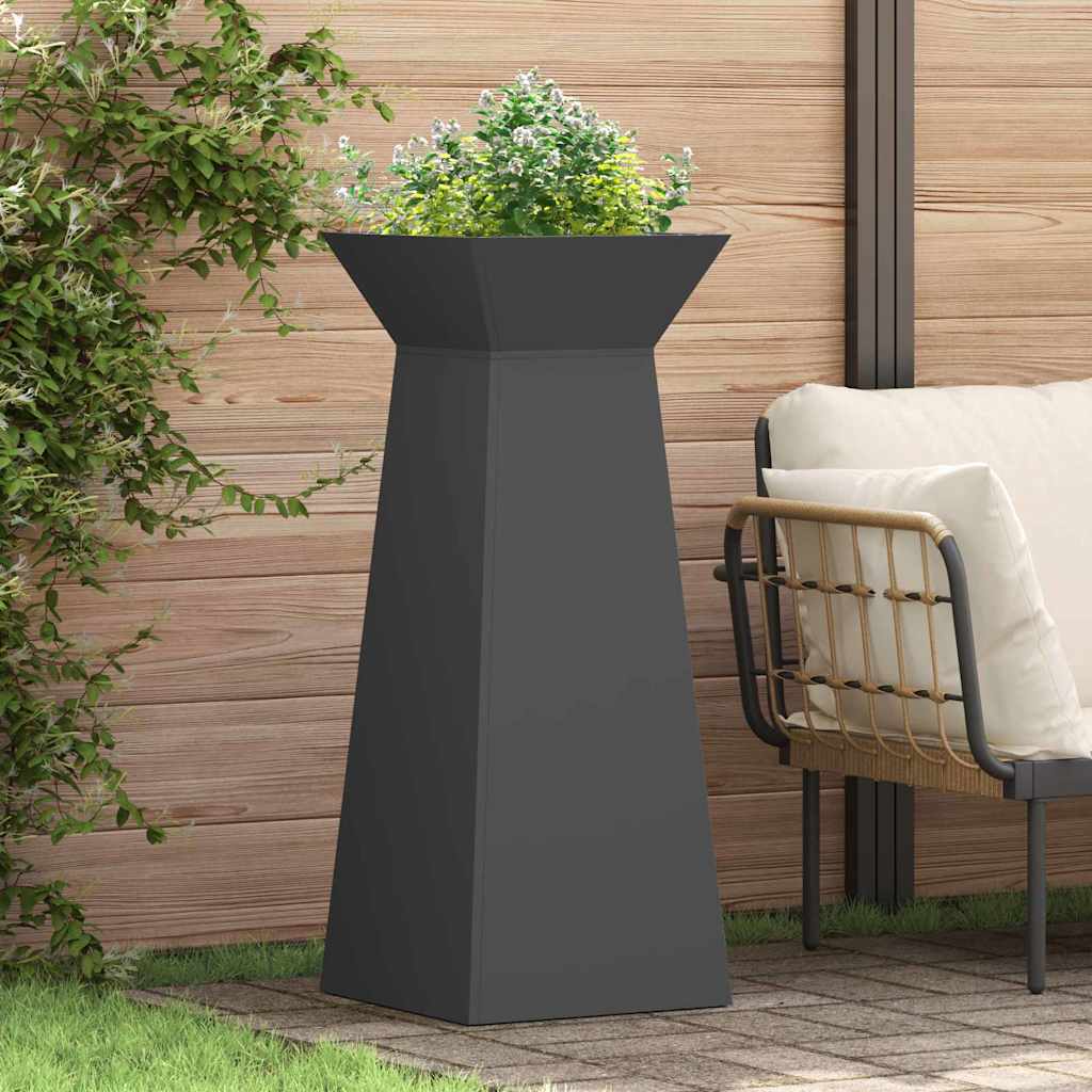 Fioriera a colonna Vidaxx nera 40 x 40 x 100 cm