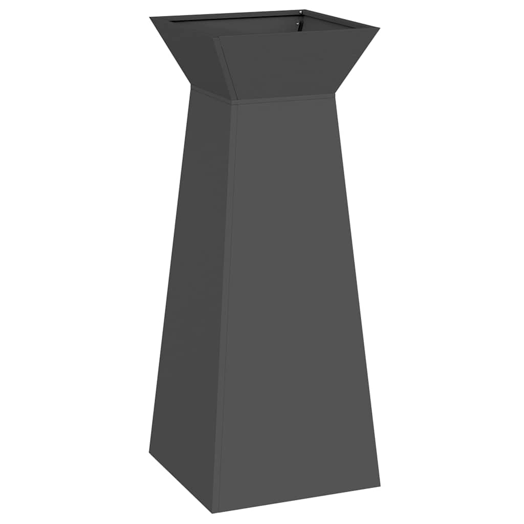 Fioriera a colonna Vidaxx nera 40 x 40 x 100 cm