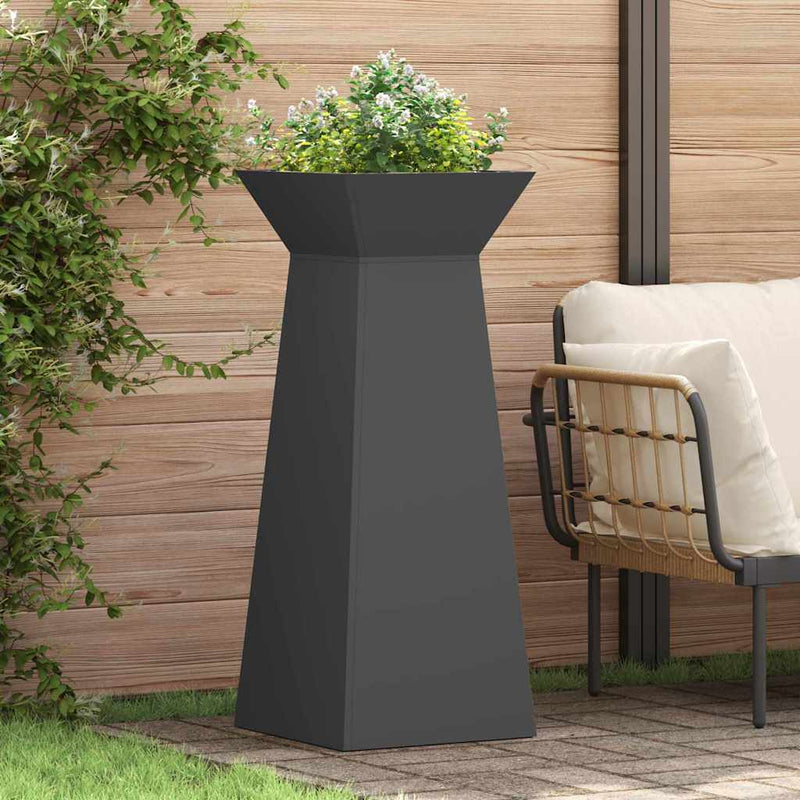 Fioriera a colonna VidaXL 2 pezzi nera 40 x 40 x 100 cm