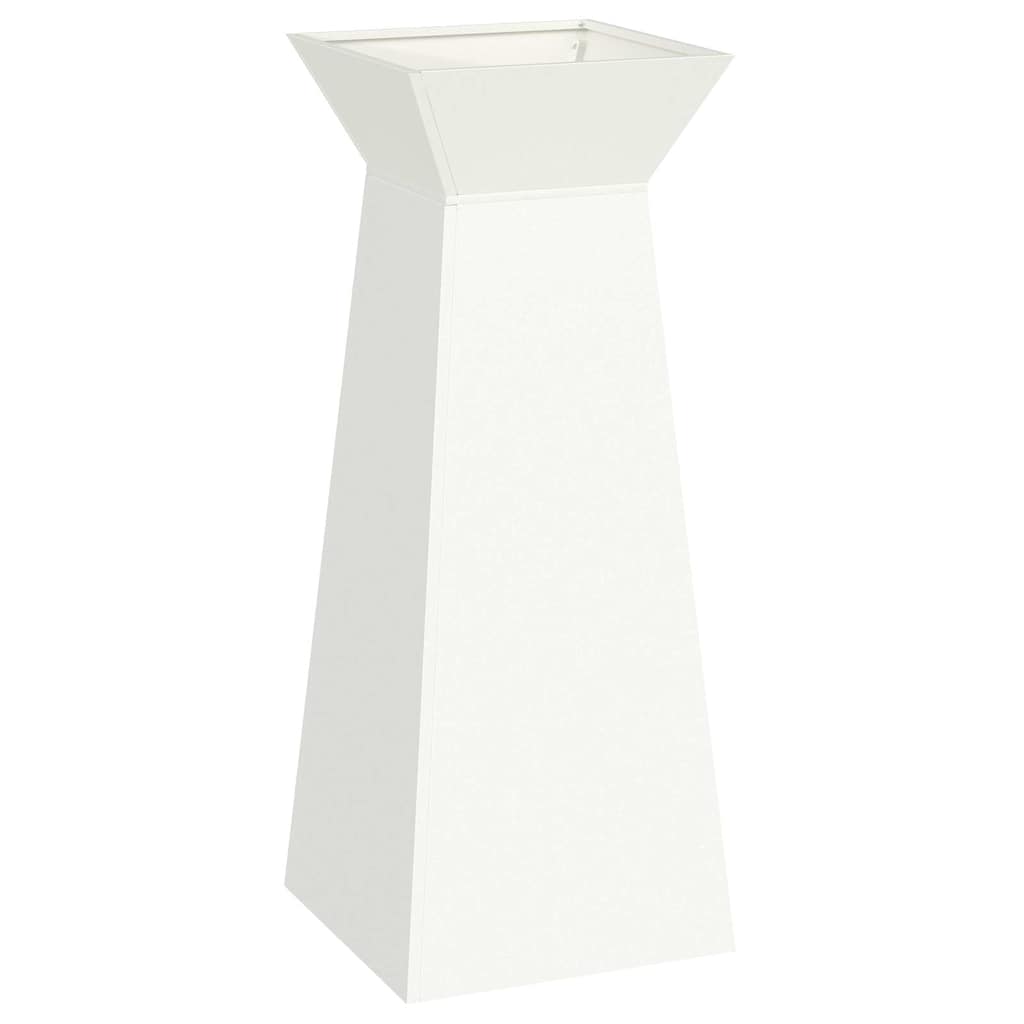 Jardinera de columna VidaXL blanco 40 x 40 x 100 cm