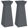 Vidaxxl macetero de columna 2 piezas antracita 40 x 40 x 100 cm