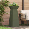 Vidaxxl macetero de columna 2 piezas verde oliva 40 x 40 x 100 cm