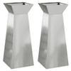 Vidaxl pilaar plantenbak 2 pcs zilver 40 x 40 x 100 cm