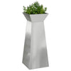 VidaXL macetero de columna 2 piezas plateado 40 x 40 x 100 cm