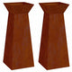 Vidaxl pilaar plantenbak 2 pcs zilver 40 x 40 x 100 cm cortenstaal