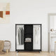 Armario vidaxxl con rueda roble negro 102 x 38 x 110 cm acabado madera