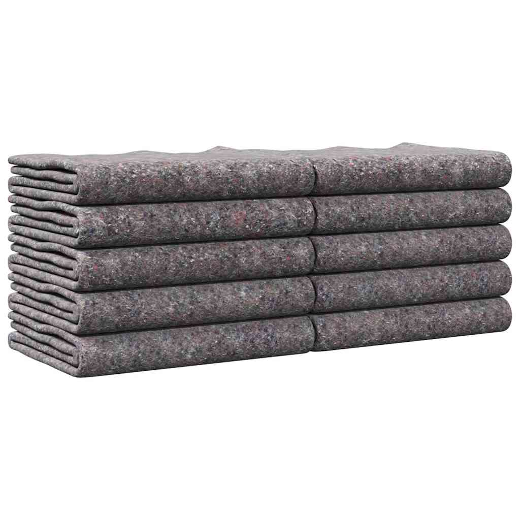 Coperte per traslochi Vidaxx 10 pezzi in tessuto grigio 150 x 200 cm