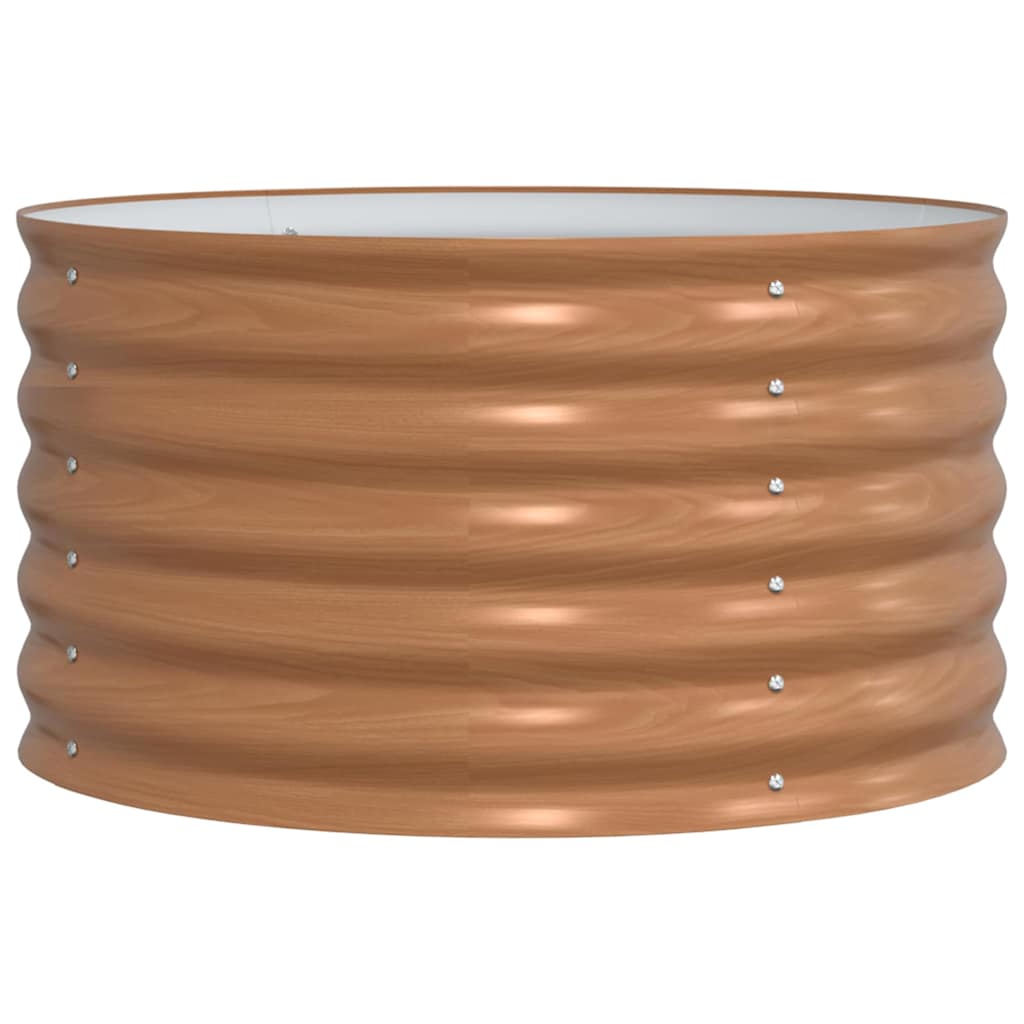 Aiuola rialzata Vidaxx marrone 80 x 80 x 44 cm in acciaio