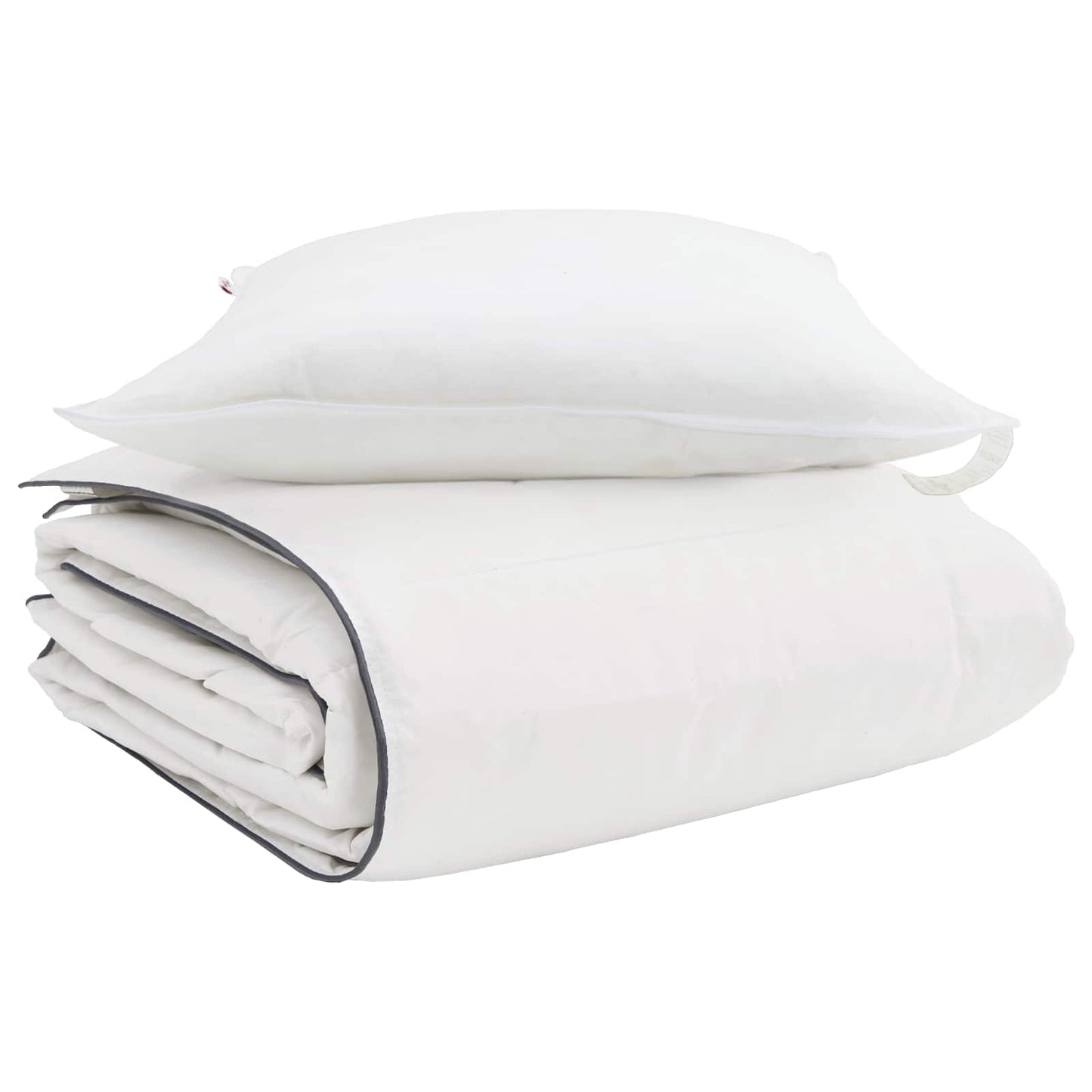 Vidaxl winter dekbed met kussen 2 pcs wit donsveertjes