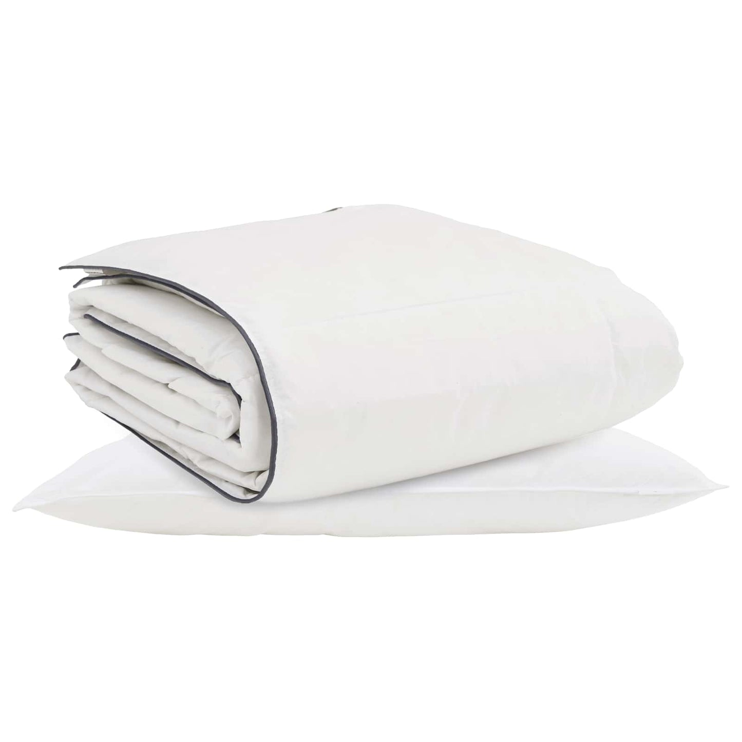Vidaxl edredón de invierno con almohada 2 piezas plumas blancas