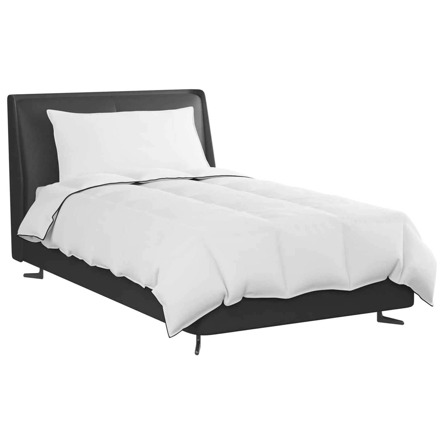 Vidaxl edredón de invierno con almohada 2 piezas plumas blancas