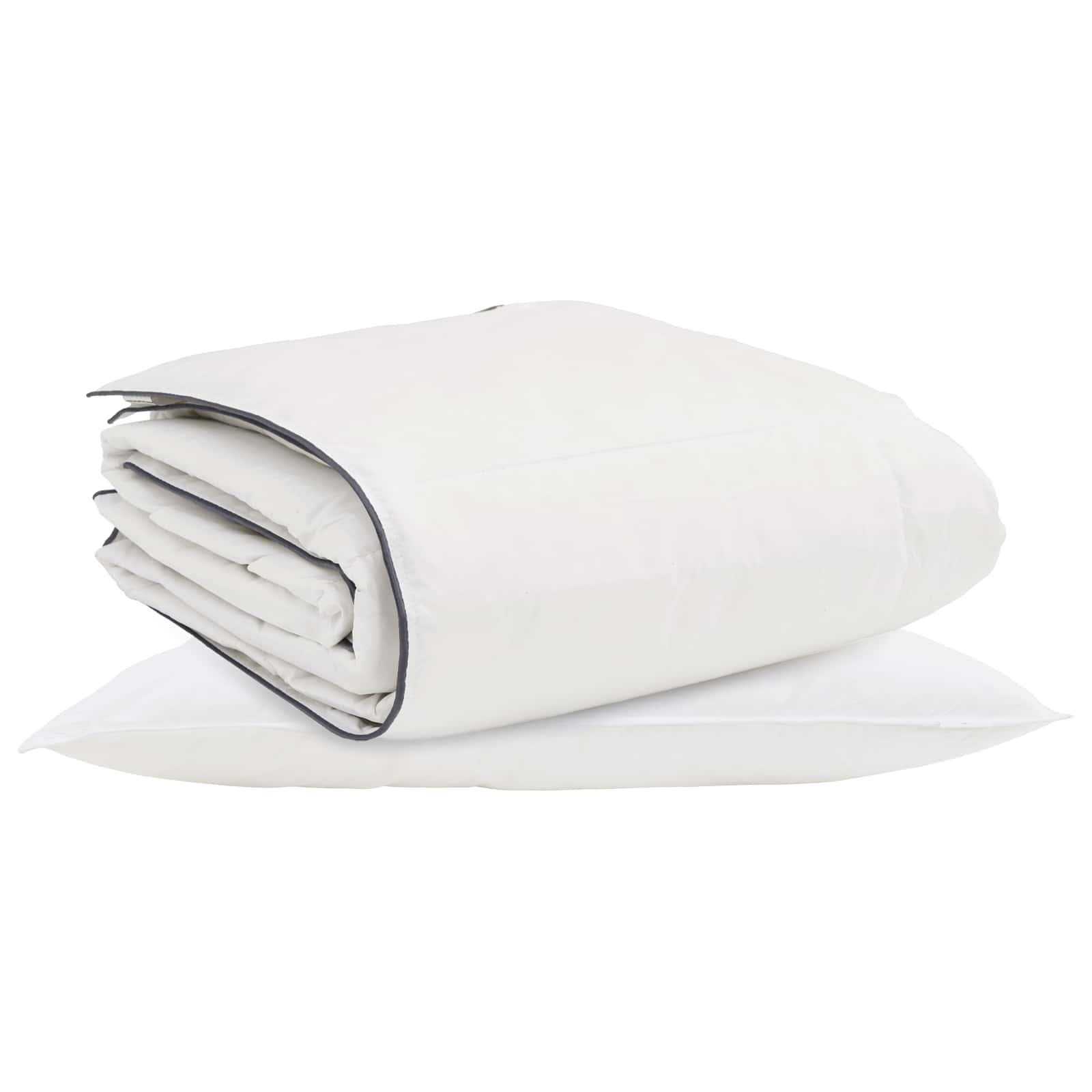 Vidaxl edredón de invierno con almohada 2 piezas plumas blancas