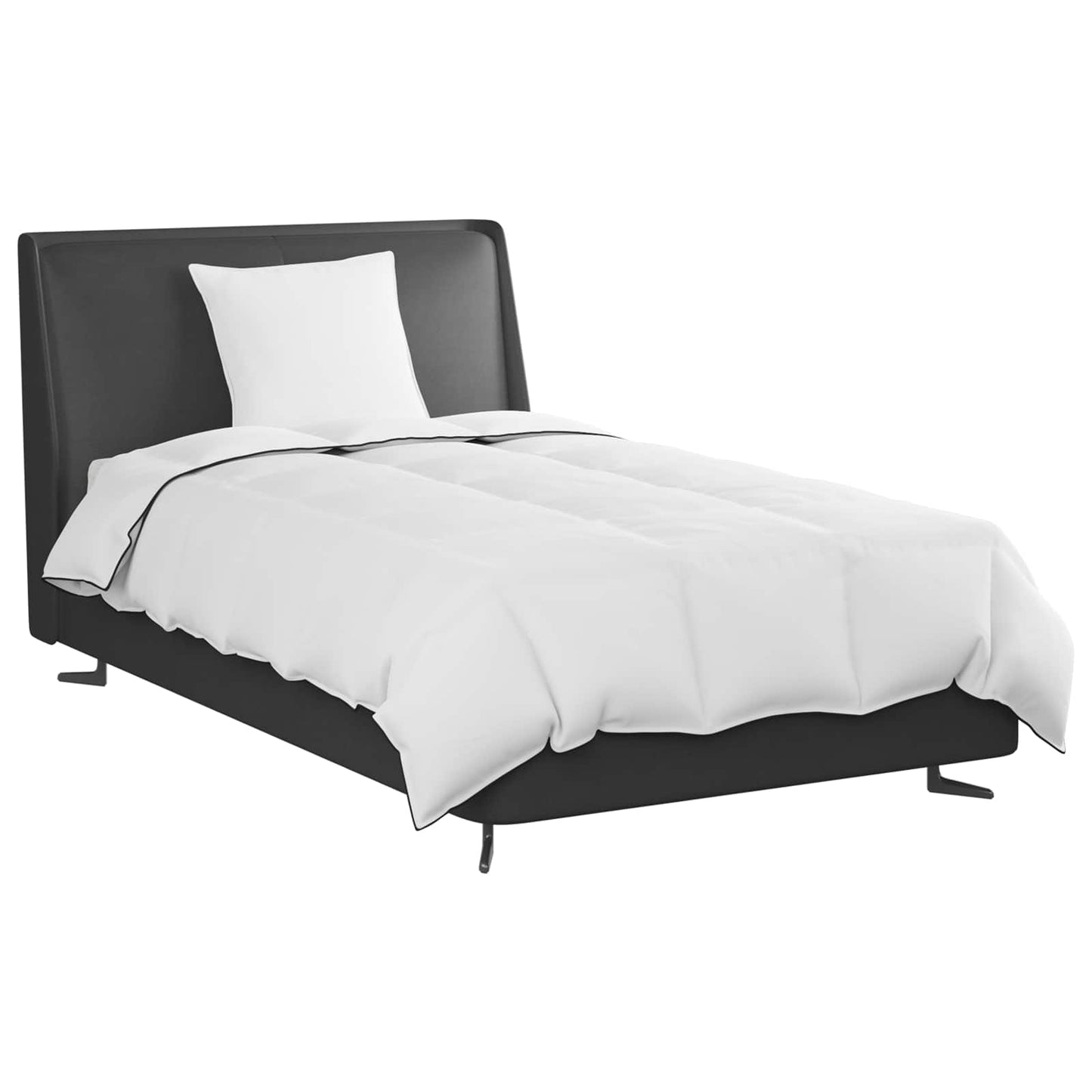 Vidaxl edredón de invierno con almohada 2 piezas plumas blancas