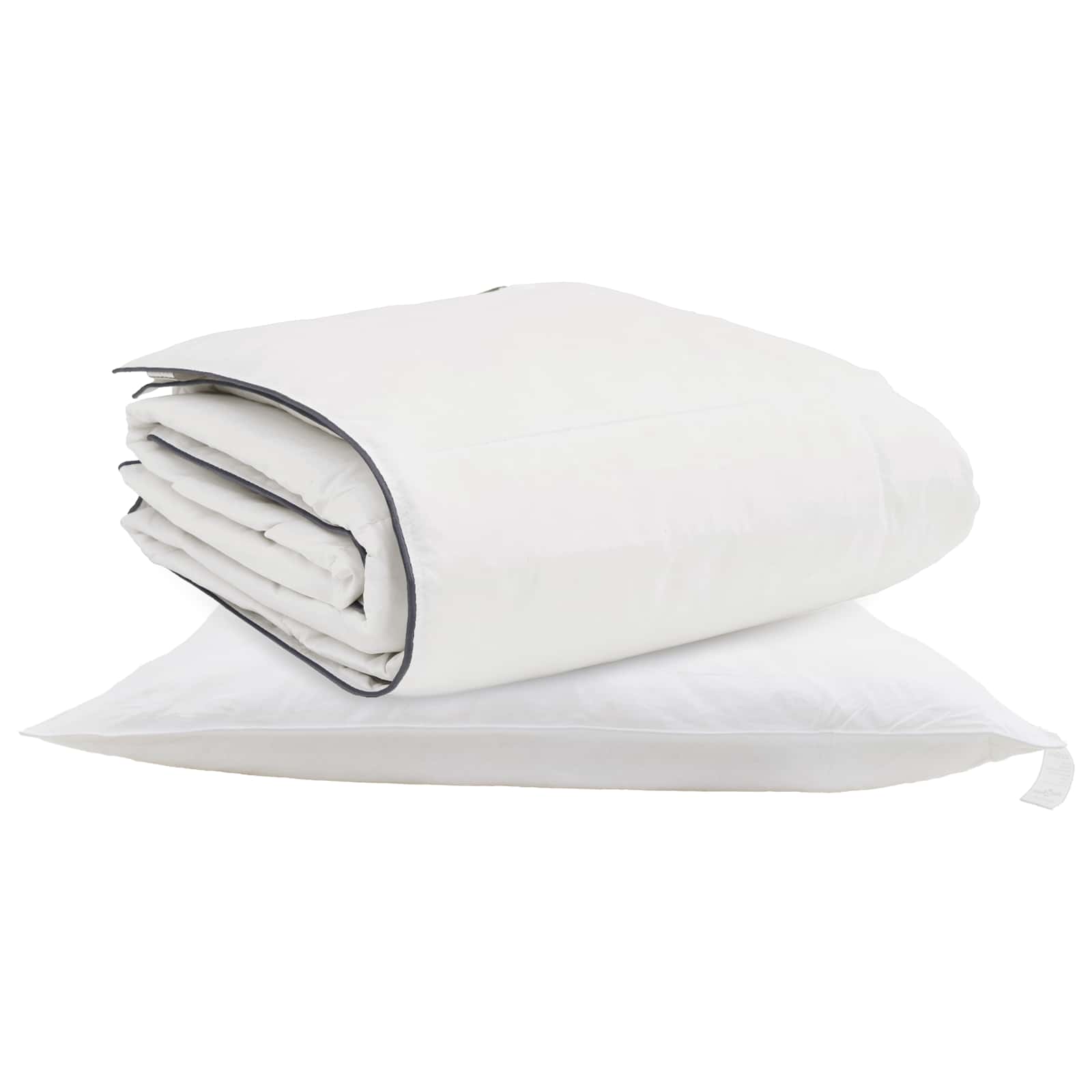 Vidaxl edredón de invierno con almohada 2 piezas plumas blancas