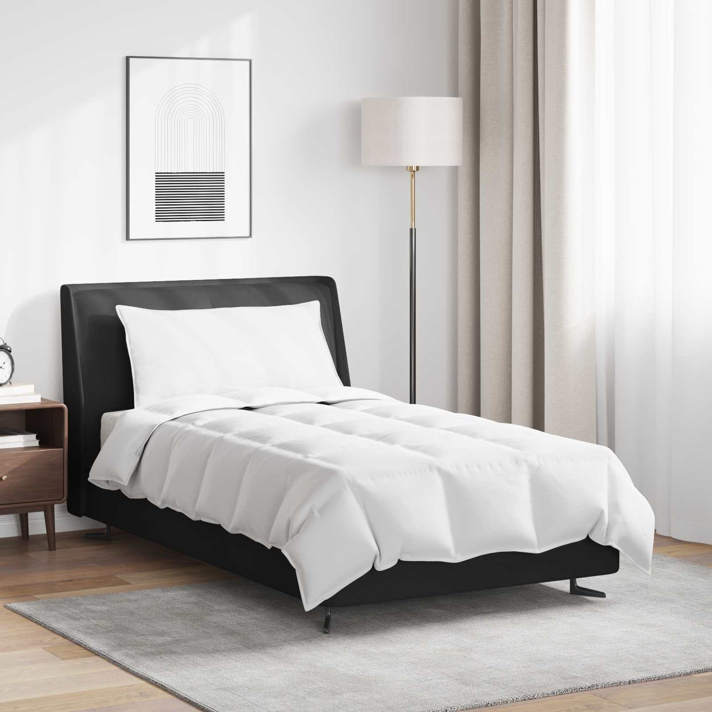 Vidaxl edredón de verano con almohada 2 piezas plumón blanco