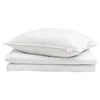 Vidaxl zomer dekbed met kussen 2 pcs wit donsveertjes